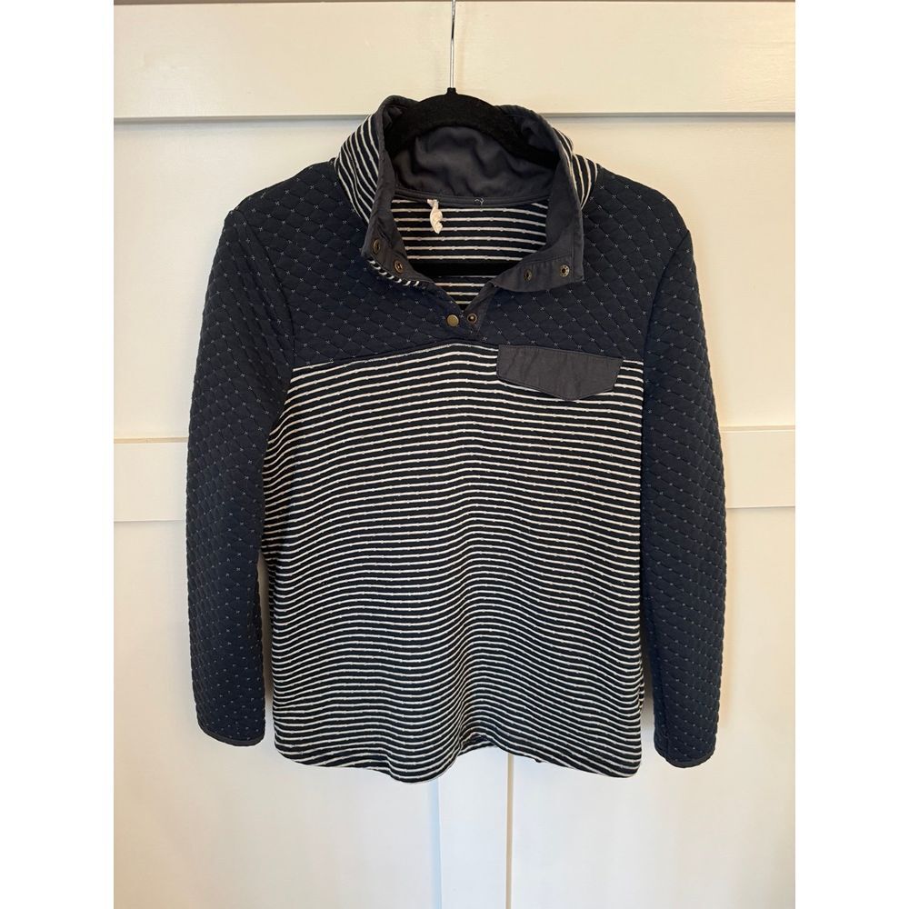 Entro women's small navy‎ sweatshirt pullover EUC